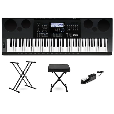 Casio WK-6600 76-Key Portable Keyboard Essentials Bundle