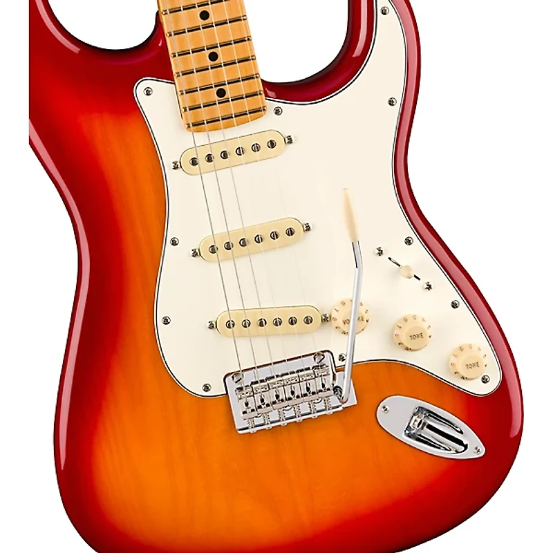 Fender Player II Stratocaster Chambered Ash Body Maple Fingerboard Electric Guitar Aged Cherry Burst