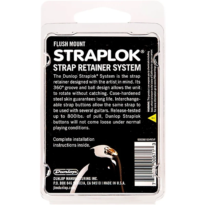 Dunlop Straplok Flush Mount Strap Retainer System