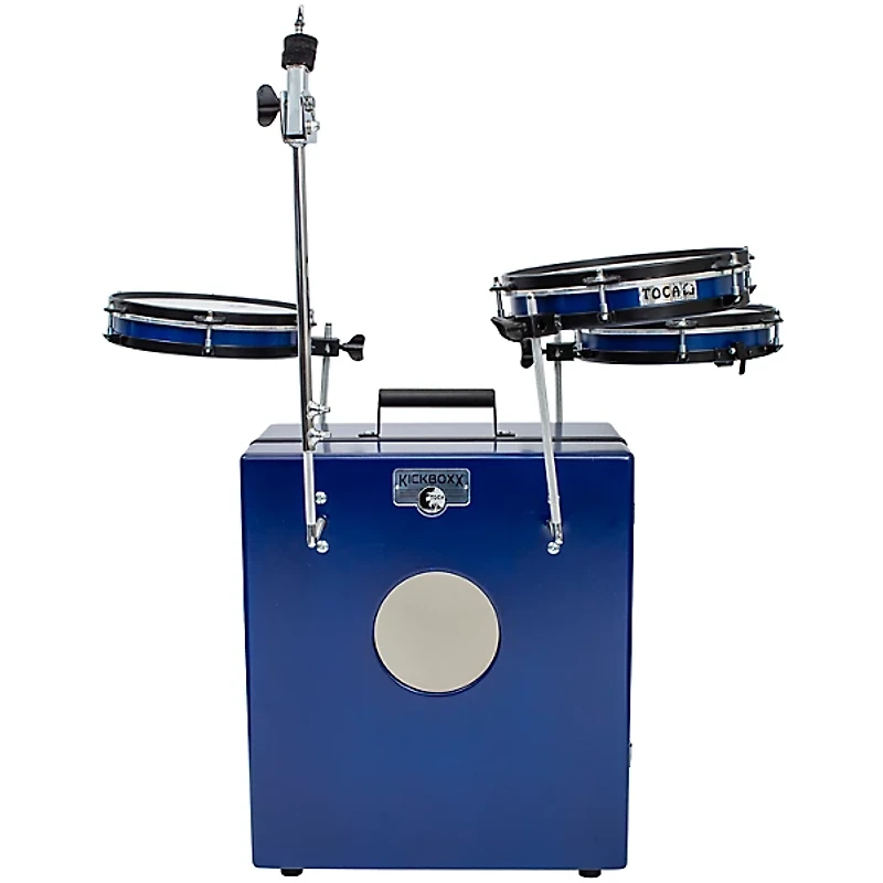 Toca KickBoxx Pro Suitcase Drum Set Cobalt Blue