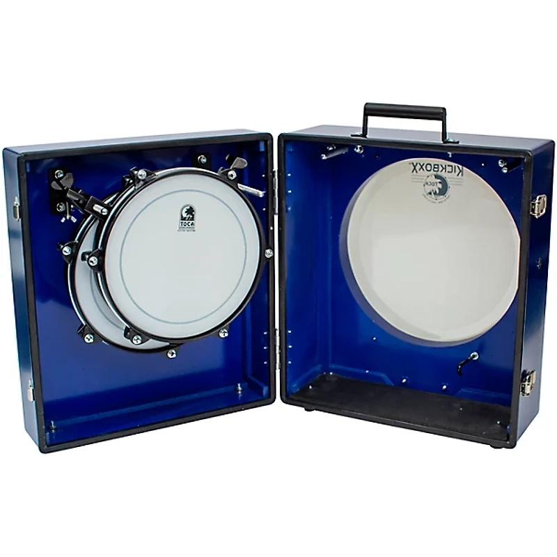 Toca KickBoxx Pro Suitcase Drum Set Cobalt Blue