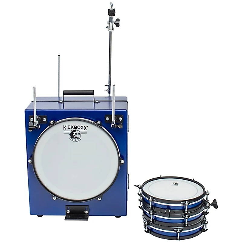 Toca KickBoxx Pro Suitcase Drum Set Cobalt Blue
