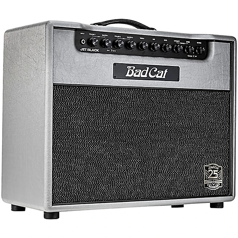 Bad Cat Jet Black 25th Anniversary 38W Tube Guitar Combo Amp Silver