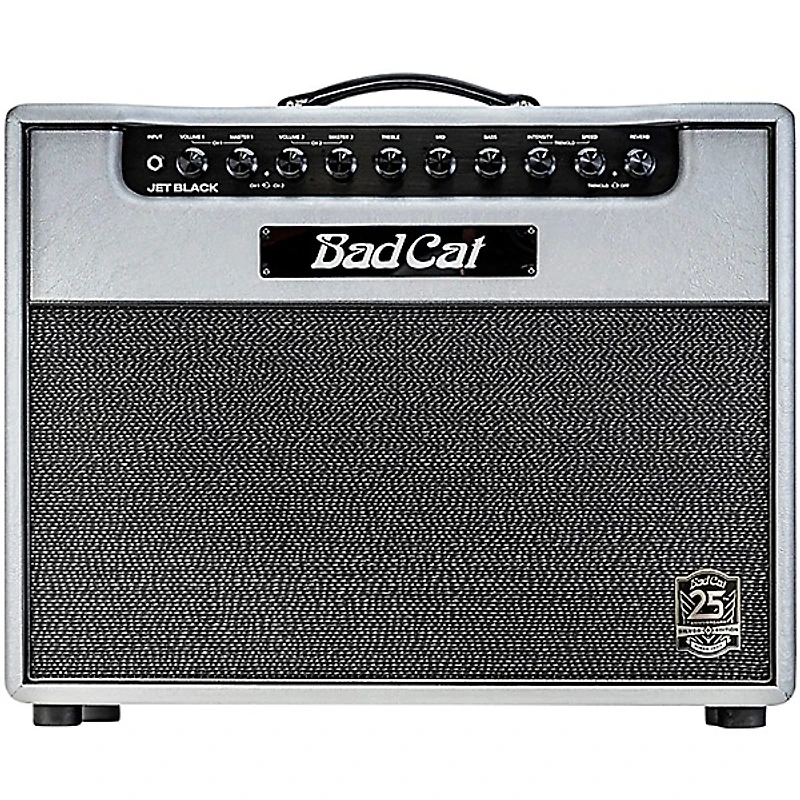 Bad Cat Jet Black 25th Anniversary 38W Tube Guitar Combo Amp Silver