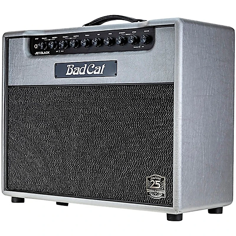 Bad Cat Jet Black 25th Anniversary 38W Tube Guitar Combo Amp Silver