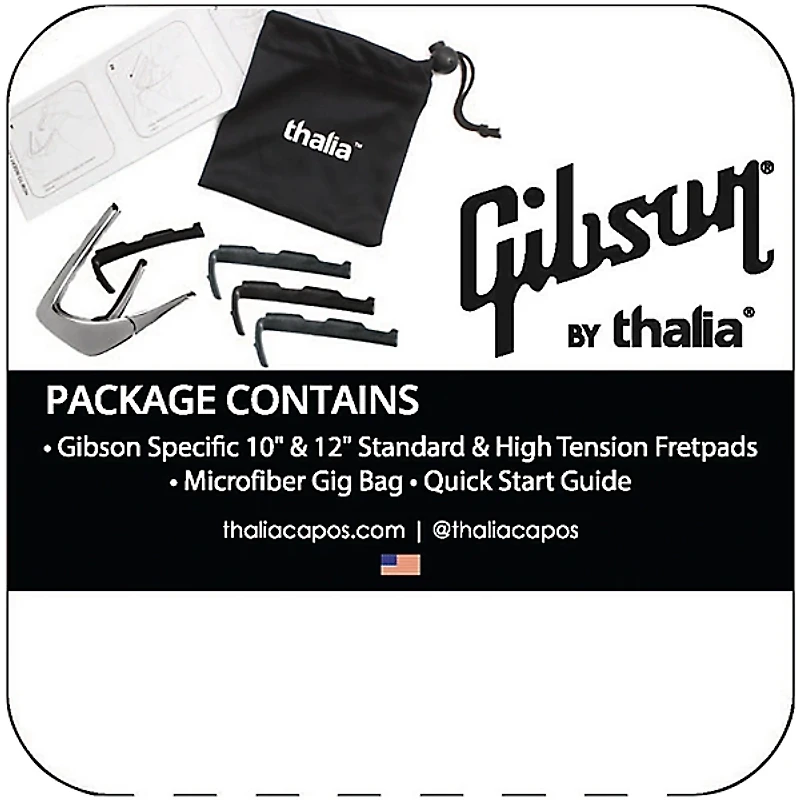 Thalia x Gibson Guitar Black Chrome Capo