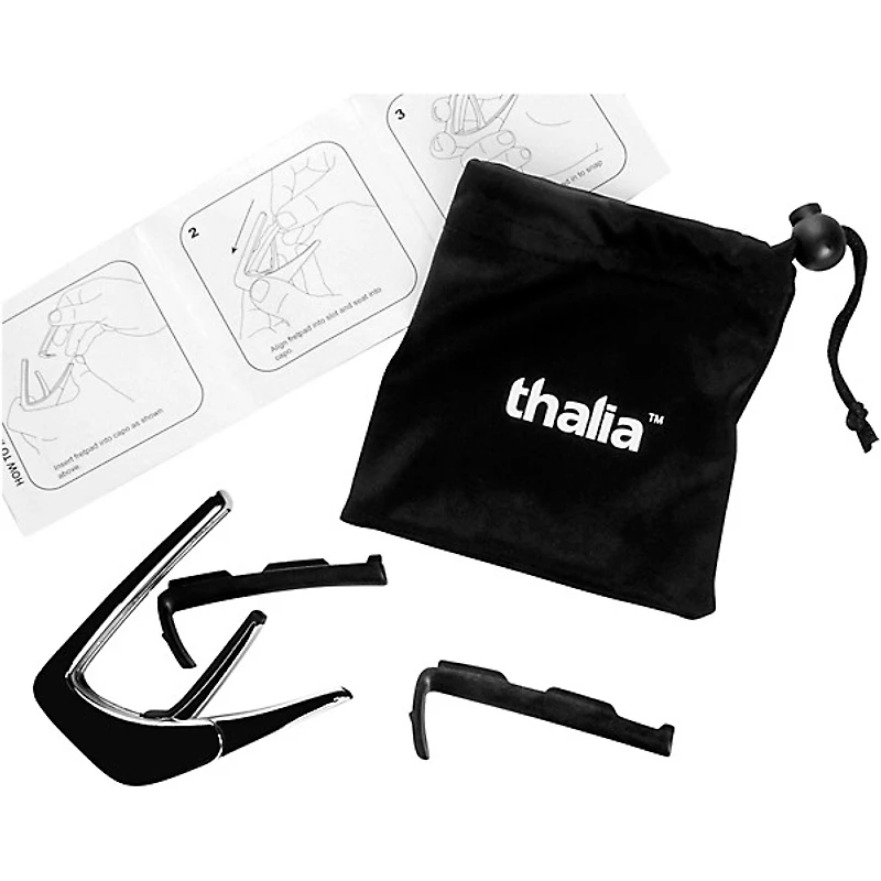 Thalia Exotic Series Black Chrome Guitar Capo