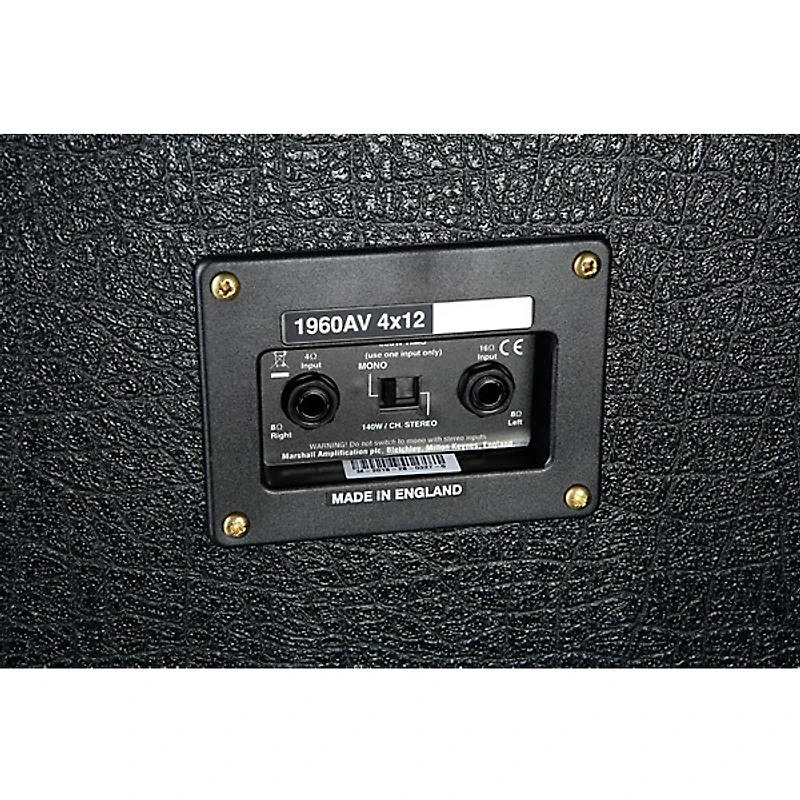 Marshall 1960AV 280W 4x12 Angled Guitar Speaker Cabinet Black