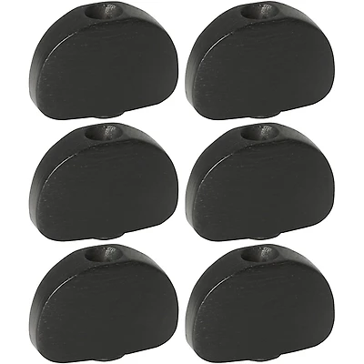 GROVER Standard Size Kidney Buttons 6-Pack Ebony