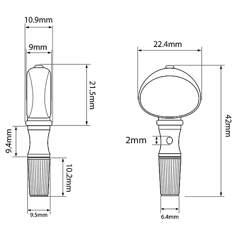 GROVER 5th String Ivory Button Tuning Peg Nickel