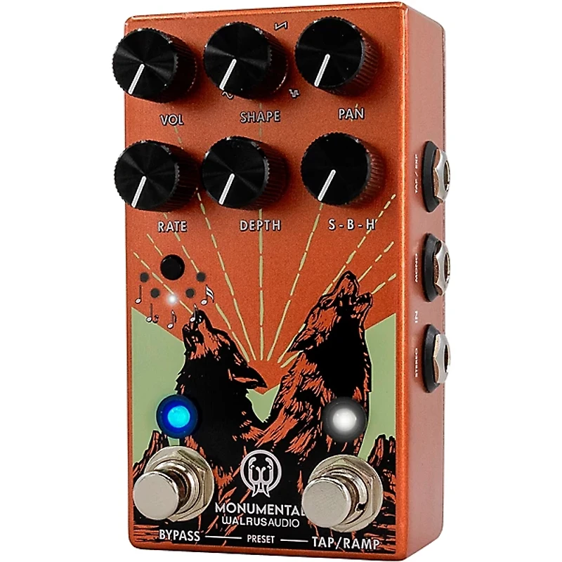 Walrus Audio Monumental Stereo Harmonic Tap Tremolo Effects Pedal