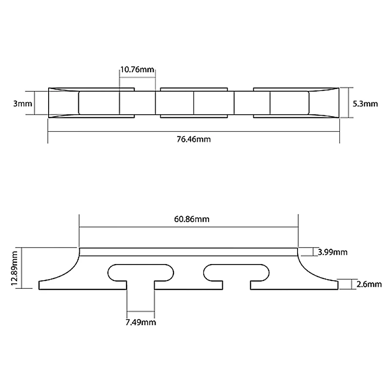 GROVER Minstrel 5-String 1/2" Banjo Bridge Maple