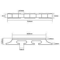 GROVER Minstrel 5-String 1/2" Banjo Bridge Maple