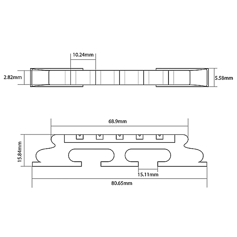 GROVER Acousticraft 5-String 5/8" Banjo Bridge Maple