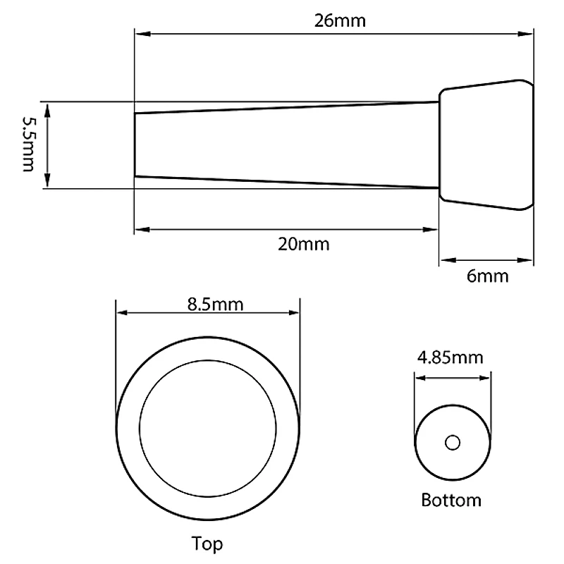 GROVER Bridge-Pins Ebony
