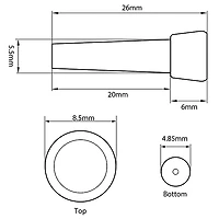 GROVER Bridge-Pins Ebony