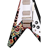 Epiphone Jimi Hendrix "Love Drops" Flying V Electric Guitar Ebony w/Artwork