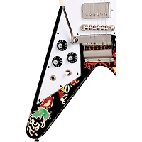 Epiphone Jimi Hendrix "Love Drops" Flying V Left-Handed Electric Guitar Ebony w/Artwork