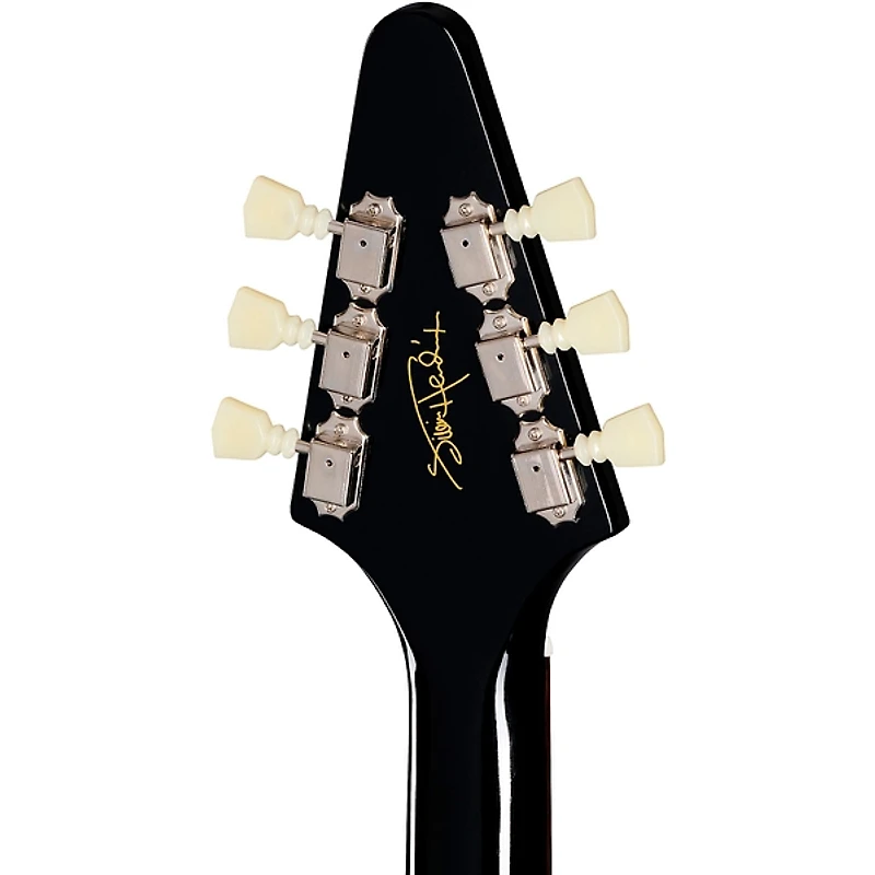 Epiphone Jimi Hendrix "Love Drops" Flying V Left-Handed Electric Guitar Ebony w/Artwork