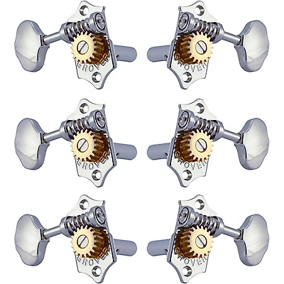 Grover Sta-Tite With 18:1 Gear Ratio 97-18 Series Chrome Button Tuning Machines Chrome