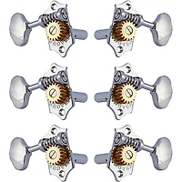 Grover Sta-Tite With 18:1 Gear Ratio 97-18 Series Chrome Button Tuning Machines Chrome