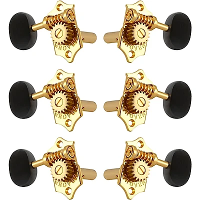 Grover Sta-Tite With 18:1 Gear Ratio 97-18 Series Ebony Button Tuning Machines