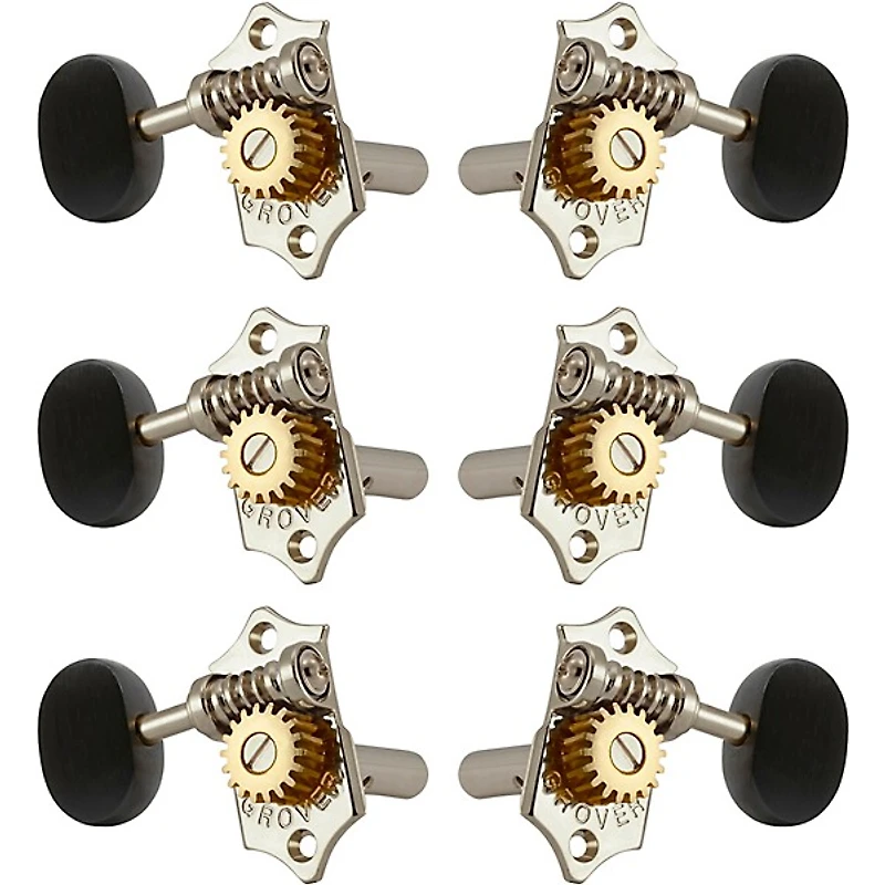 Grover Sta-Tite With 18:1 Gear Ratio 97-18 Series Ebony Button Tuning Machines