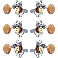 Grover Sta-Tite With 18:1 Gear Ratio 97-18 Series Amber Acryllic Button Tuning Machines