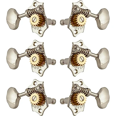 GROVER Sta-Tite With 18:1 Gear Ratio 97-18 Series Nickel Button Tuning Machines Nickel