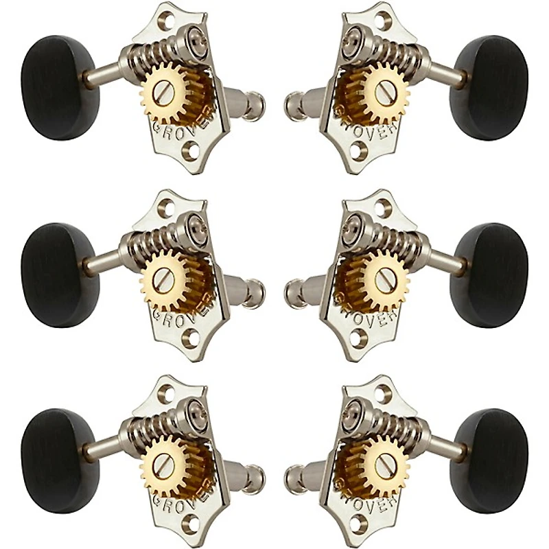 Grover Sta-Tite With 18:1 Gear Ratio 97-18 Series Ebony Button Tuning Machines