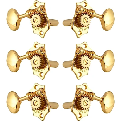 GROVER Sta-Tite With 18:1 Gear Ratio 97-18 Series Gold Button Tuning Machines H97-18GB Gold