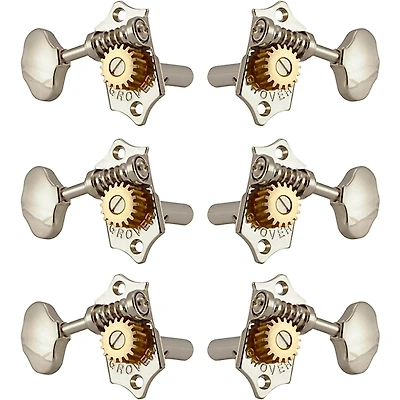 GROVER Sta-Tite With 18:1 Gear Ratio 97-18 Series Nickel Button Tuning Machines Nickel