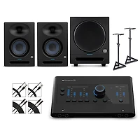 PreSonus Quantum ES4 Audio Interface with Eris 2nd Gen Studio Monitor Pair & SUB8BT (Cables & Stands Included)