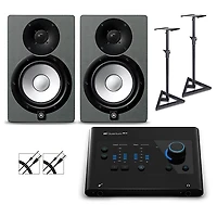 PreSonus Quantum ES2 Audio Interface With Yamaha HS Series Studio Monitor Pair (Cables & Stands Included) -