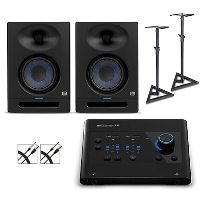 PreSonus Quantum ES2 Audio Interface With Eris 2nd Gen Studio Monitor Pair (Cables & Stands Included