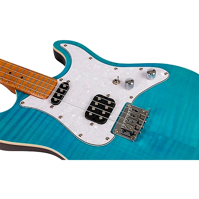 Flight Pathfinder Solid Body Baritone Electric Ukulele Ocean Blue