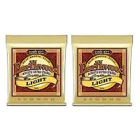 Ernie Ball 2004 Earthwood 80/20 Bronze Light Acoustic Guitar Strings 2-Pack