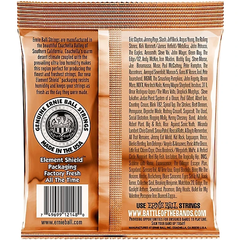 Ernie Ball 2148 Earthwood Phosphor Bronze Light Acoustic Guitar Strings 2-Pack