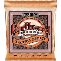 Ernie Ball Earthwood Phosphor Bronze Light Acoustic Guitar Strings 2-Pack