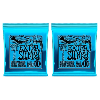 Ernie Ball 2225 Nickel Wound Extra Slinky Electric Guitar Strings 2-Pack