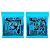 Ernie Ball 2225 Nickel Wound Extra Slinky Electric Guitar Strings 2-Pack