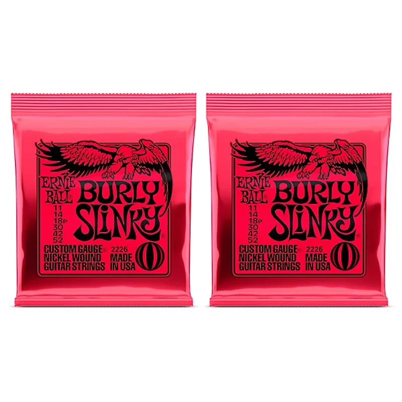 Ernie Ball 2226 Ernie Ball Burly Slinky Nickel Wound Electric Guitar Strings 2-Pack