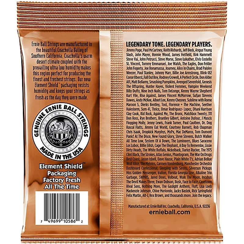 Ernie Ball 2143 Earthwood Phosphor Bronze Custom Medium Acoustic Strings 2-Pack