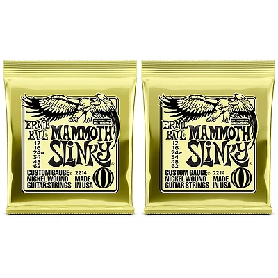 Ernie Ball 2214 Mammoth Slinky Nickel Wound Electric Guitar Strings (wound G) 2-Pack