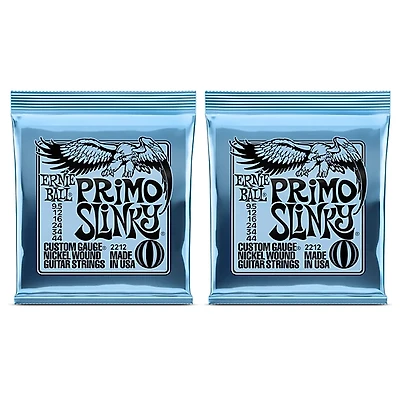 Ernie Ball 2212 Primo Slinky Nickel Wound Electric Guitar Strings 2-Pack