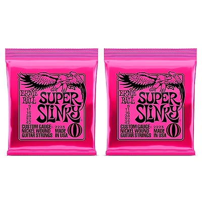 Ernie Ball 2223 Super Slinky Nickel Wound Electric Guitar Strings 2-Pack