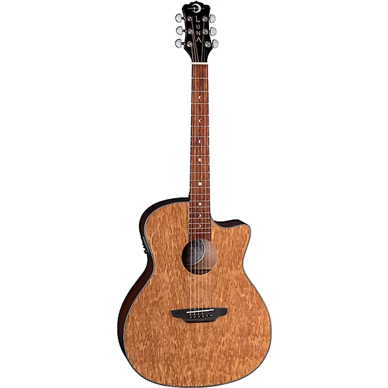 Luna Gypsy Eucalyptus Grand Concert Acoustic-Electric Guitar Natural