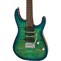 Charvel MJ DK24 HSH 2PT W Mahogany With Flame Maple Electric Guitar Caribbean Burst