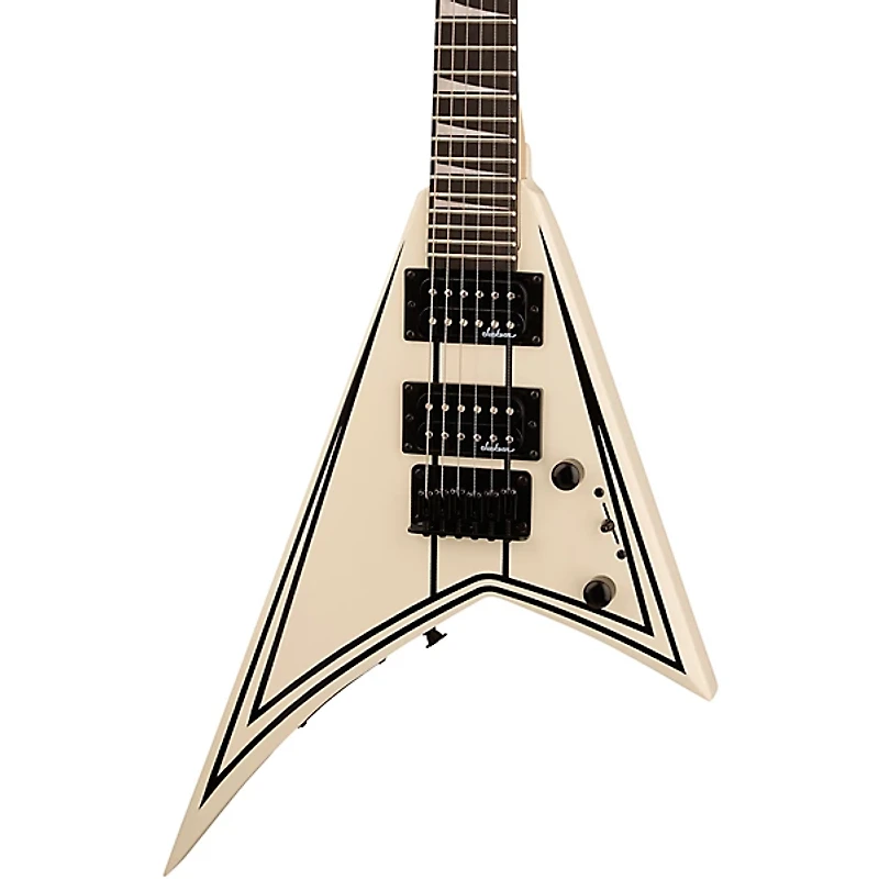 Jackson JS Series RR Minion JS1X Electric Guitar White with Black Pinstripes