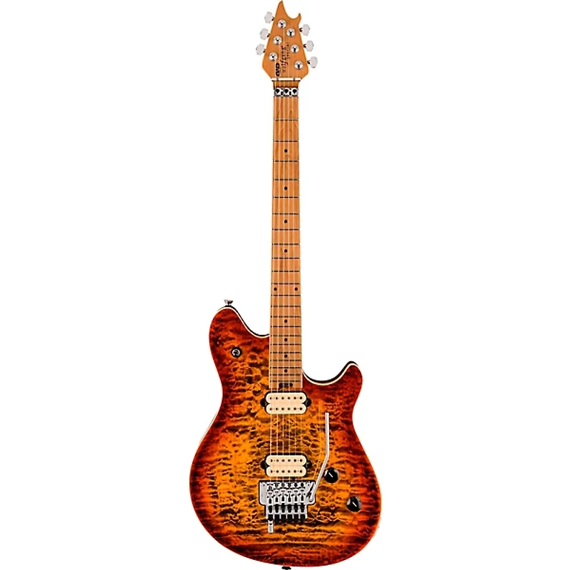 EVH Wolfgang Special QM Baked Maple Fingerboard Electric Guitar Tiger Eye Glow